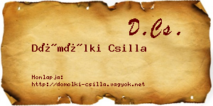 Dömölki Csilla névjegykártya